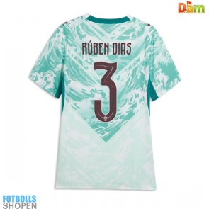 Billiga Portugal Ruben Dias #3 Bortatröja Dam VM 2026 Kortärmad